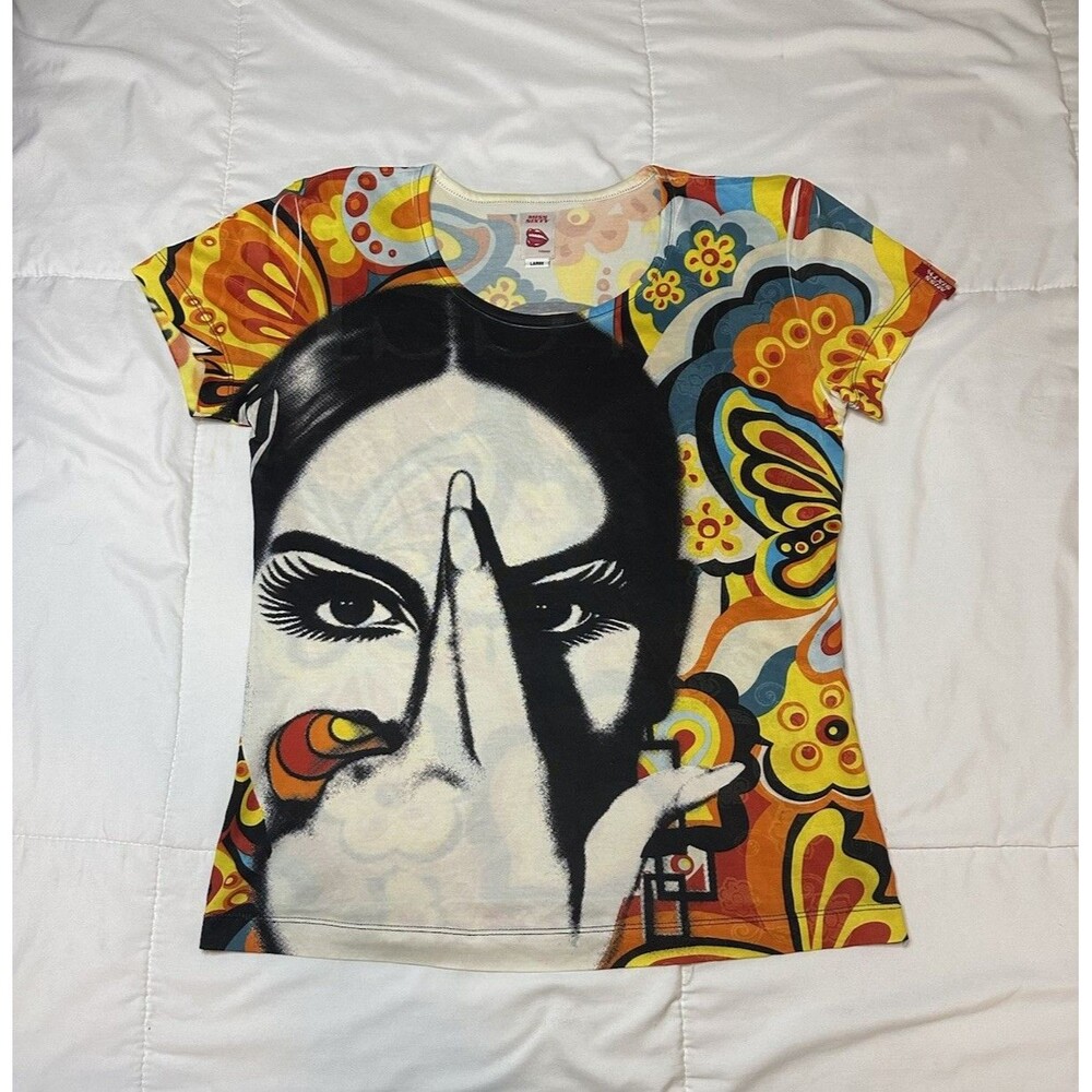 VTG Miss Sixty RARE Butterfly Top Tee T Shirt 90s Y2K Women’s L Italy Euro GRAIL